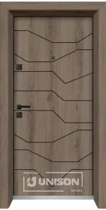 Входна врата UNISON LAMINOR L-121, цвят Тунис